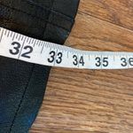 VintageāLeather black hooded faux fur lined trench jacket M Size M Photo 4