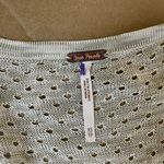 Free People  Beige Eyelet Long Sleeve Cardigan Photo 7