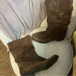 Ralph Lauren Lauren  Dark Brown Suede Combat Boots Photo 0