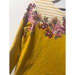 Joules Harbour Print Long Sleeve Top Yellow Floral Stripe Women US 16 Photo 3