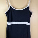 Brandy Melville Lillian Dress Navy and White Cotton One Size Super Cute EUC Photo 3