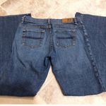 EXPRESS  distressed medium wash denim flare j… Photo 3