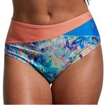 Born Primitive Tropics Floral 4 Way Stretch Athletic Bikini Bottoms Size Small Blue Photo 0