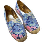 Lilly Pulitzer Lilly Pulitzer Women's Saltwater Blue Marlo Espadrille Platform Slip On Shoes 6 Photo 0
