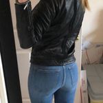 Michael Kors LEATHER MOTO JACKET XS BLACK Photo 2