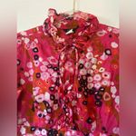 J.Crew  Retro Flower Ruffle Floral Blouse Photo 1