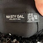 Nasty Gal NWT Black Sequin Square Neck Crop Top Eras Tour Spaghetti Strap Size 6 Photo 6