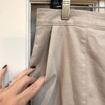 Fabiana Filippi Made in Italy Designer Beige Front Pleat Skirt Size Large L Tan Photo 2