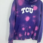 Nike TCU Horned Frogs University Custom Bleach Splatter Hoodie Size Large Photo 1