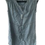 Eddie Bauer Chambray Button Front V-neck Waist Cinched Tie Shirt Dress Petite 2 Photo 0