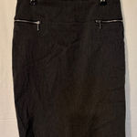 Joe B  Charcoal Pencil Skirt with Silver Zippers Photo 0