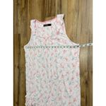 Ralph Lauren Lauren  Floral Sleeveless Nightgown Ruffle Hem Pink Women's L Photo 6