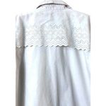 Vintage Starfire Womens L/XL White Top Eyelet Lace Detail Button Up Farm Western Size L Photo 6