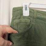 Reformation  Cynthia High Rise Button Fly Straight Corduroy Pants in Moss Size 28 Photo 3
