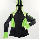 Lululemon Scuba Hoodie Jacket Size 8 Black Green Colorblock Full Zip Pockets Photo 0