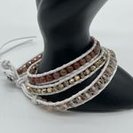 Victoria Emerson  Leather Wrap With Genuine Hematite, and Crystals Photo 1