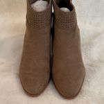 Violet & Red Jackson Lazer Cut Topline Booties In Taupe Faux Suede Tan Size 7.5 Photo 2