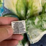 Anthropologie Guinevere size large Blue Green Knit Cardigan open front linen water Photo 3