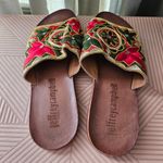 Jeffrey Campbell  Sandals Embroidered Slide Mirror Handmade Leather Lining Casual Photo 5