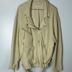 Free People NWOT We The Free Rebel Rebel Knit Moto Jacket Top Oversized Size Med Photo 3