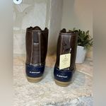 st. john's bay St John’s Bay Rollands navy/brown duck boots sz 11 Photo 2