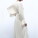ZARA  Pleated Cutout Maxi Dress Photo 1