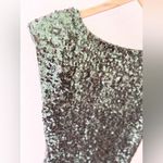 Alice + Olivia Green Sequin Short Sleeve Mini Dress Size S Photo 2