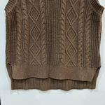 Joie  Brown Cable Knit Sweater Vest Size Small Preppy Academia Photo 1