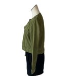 Michael Kors NWT Cotton Denim Jacket in Smoky Olive Large Photo 3