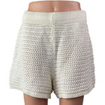 Old Navy Women's White Crochet Open Knit High Waisted Beach Mini Shorts Size M Photo 0