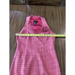 BCBGMAXAZRIA  BCBG sleeveless pink silk tweed flower v neck classic dress 8 Photo 4