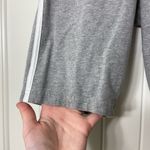 Adidas  women’s gray white double stripe‎ stretch cotton leggings shorts medium Photo 2