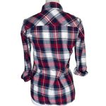 Bajee Collection Be Cool Women Plaid Red Long Sleeve Stud Button-Down Shirt Studded Front Sz S Photo 1