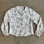 Vintage 90s Pastel Desert Chevron Cactus Button Up Cowgirl Western Shirt Green Size M Photo 0