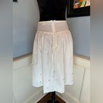 Vintage 90s White and Black Embroidered Peasant Skirt Sz 7 Photo 4
