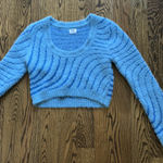 Cotton On  Cropped Fuzzy Sweater Women’s Blue Small Photo 0