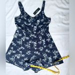 Lulus NWT  With Sweetness Floral Print Ruffled Romper - Navy Blue - M Photo 13