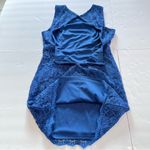 Lulus Rhythm of Love Blue Lace Sleeveless Backless Bodycon Dress LARGE Photo 5