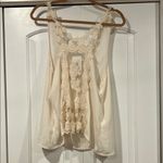 Lovemarks  cream‎ crochet camisole tank medium Photo 2