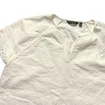 Massimo Dutti  linen embellished cap sleeve blouse medium Photo 1