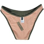 J.Crew  Textured curved-waist‎ cheeky bikini bottom in General Surplus L NWT Photo 3