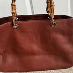 Mark and Graham Bamboo Elisabetta Brown Tote Made in Italy Photo 7