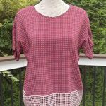 Madewell Silk Premiere Bow-Back Tee in Ascot Tile Sz XS Photo 0