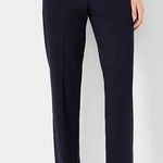 Ann Taylor NWT The Straight Mid Rise Pants Classic Deep Navy Sky Size 8 Petite Photo 0