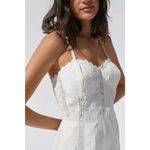 Urban Outfitters Juliette Lace Inset Romper S Eyelet Ruffles Cottage Coquette Photo 2