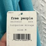 Free People NWT  Long Sleeve Babydoll Top Turquoise  Size Medium Photo 4