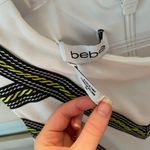Bebe White Yellow Cutout Dress Photo 3