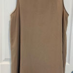 Sleeveless Mini Dress Casual Tank Top Basic Everyday Dress Tan Size L Photo 0