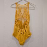 Thistle and Spire Smokin Mirrors Bodysuit in a mustard yellow color M Size M Photo 3