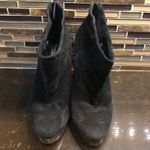 Steve Madden  black suede Trishia booties boots Heels Heeled Women’s Size 8.5‎ Photo 2